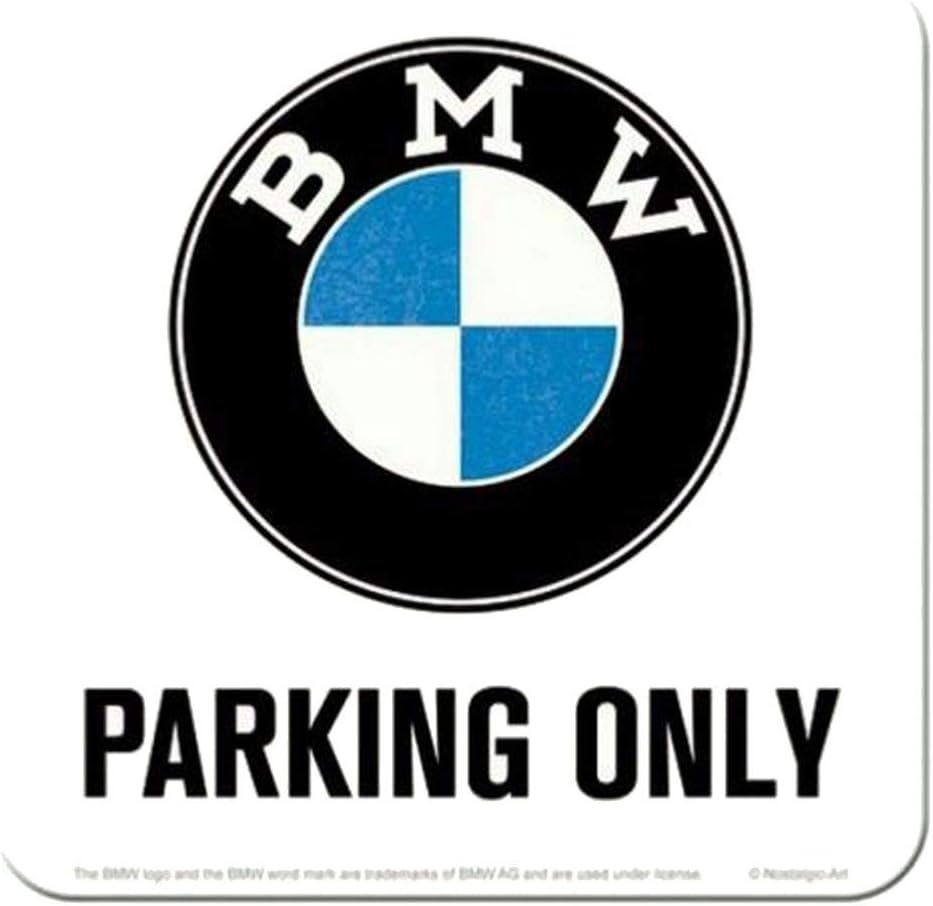 Sous Verre BMW Parking Only - Nostalgic Art